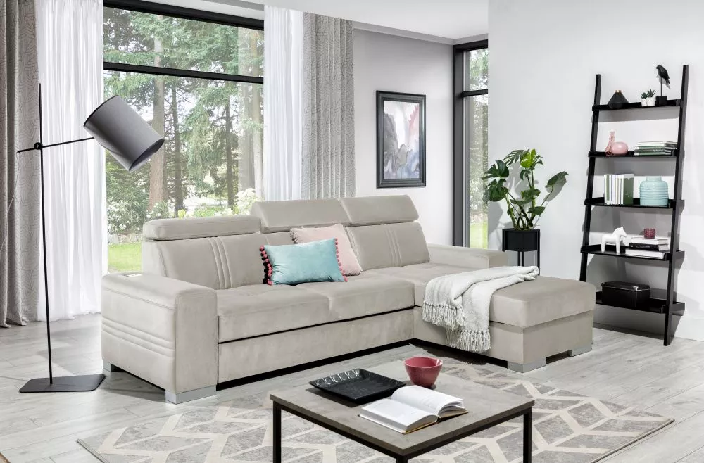 Dīvāns Lupo Mini Standard · Gaišais krēms · 180 × 282 × 88 cm