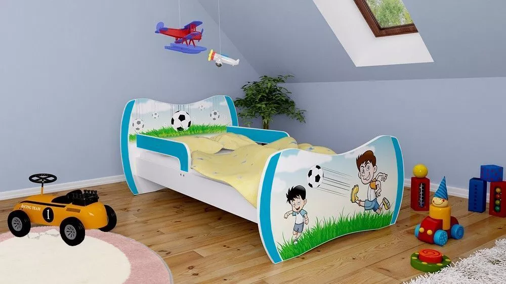 Bērnu gulta Dream L01 140x70 DM07 ar stelāžu Guļamvietas platums: 70 cm, Guļamvietas garums: 140 cm, · 94 × 144 × 71 cm