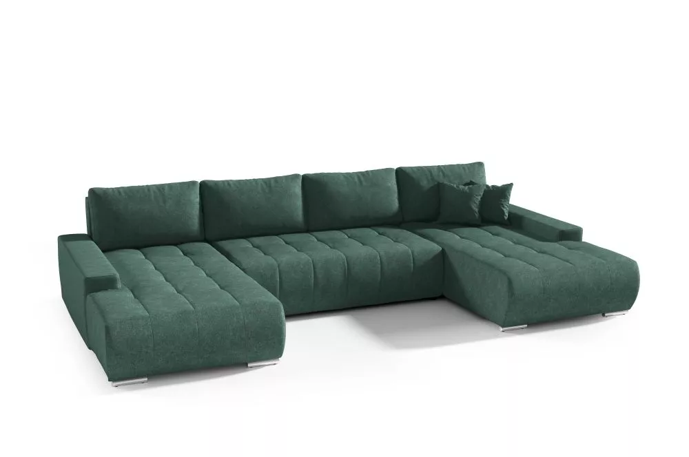 Dīvāns Velutti U Standard · Zaļš · 185 × 350 × 85 cm