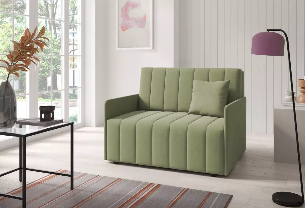 Mīksts krēsls Neo 2 standard Sēdvietas dziļums: 60 cm, · Gaiši zaļš · 120 × 97 × 85 cm