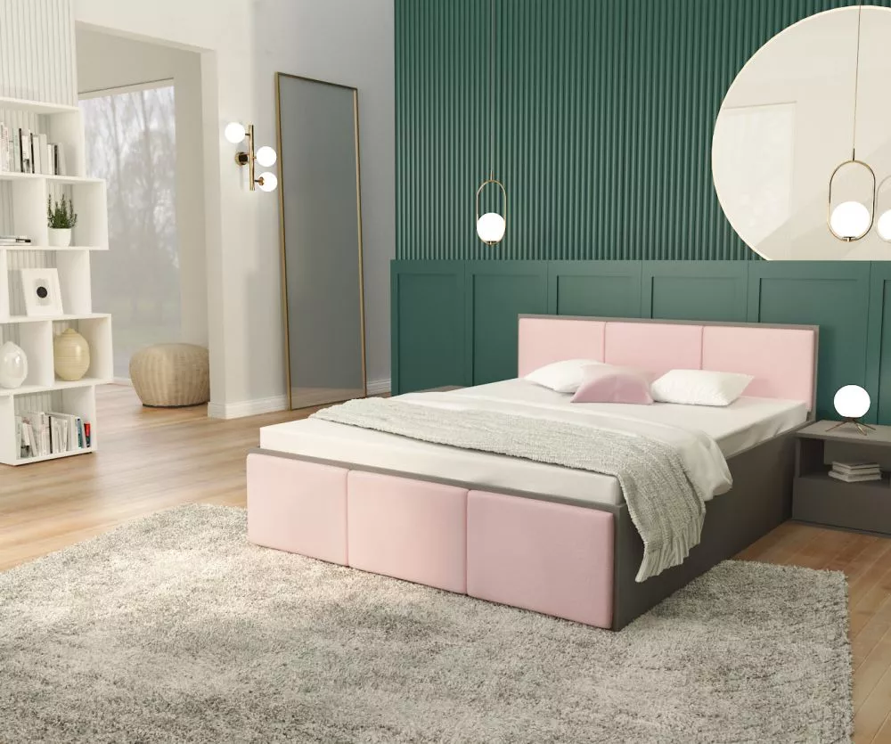 Gulta Panama T Grey Plus ar stelāžu Guļamvietas platums: 180 cm, Korpusa krāsa: pelēks, Guļamvietas garums: 200 cm, stel
