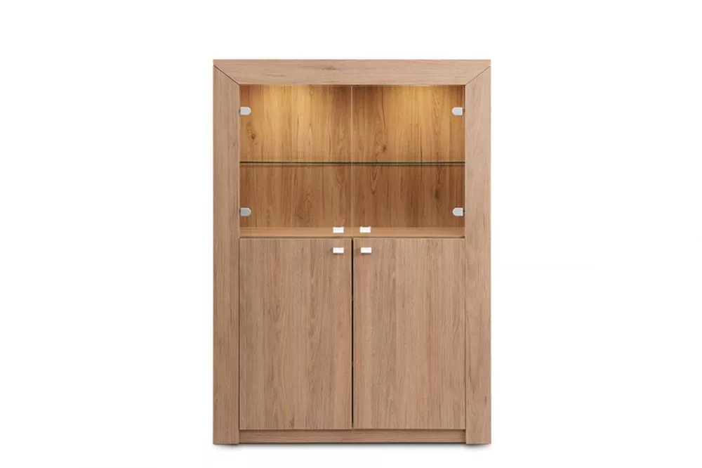 Sekcija Caldo 04 ar LED · Ozols · 107 × 42 × 150 cm