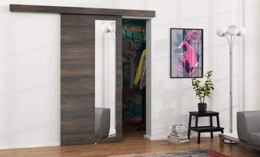 Bīdāmās durvis Malibu M-3 · Tumšais osis · 96 × 205 cm