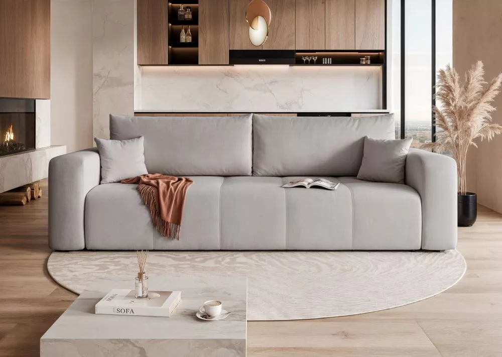 Dīvāns Pedro Sofa Standard · Gaiši pelēks · 93 × 244 × 79 cm