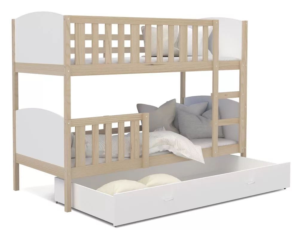 Bērnu gulta Tami 80x190 ar stelāžām Guļamvietas platums: 80 cm, Guļamvietas garums: 190 cm, · 86 × 198 × 158 cm
