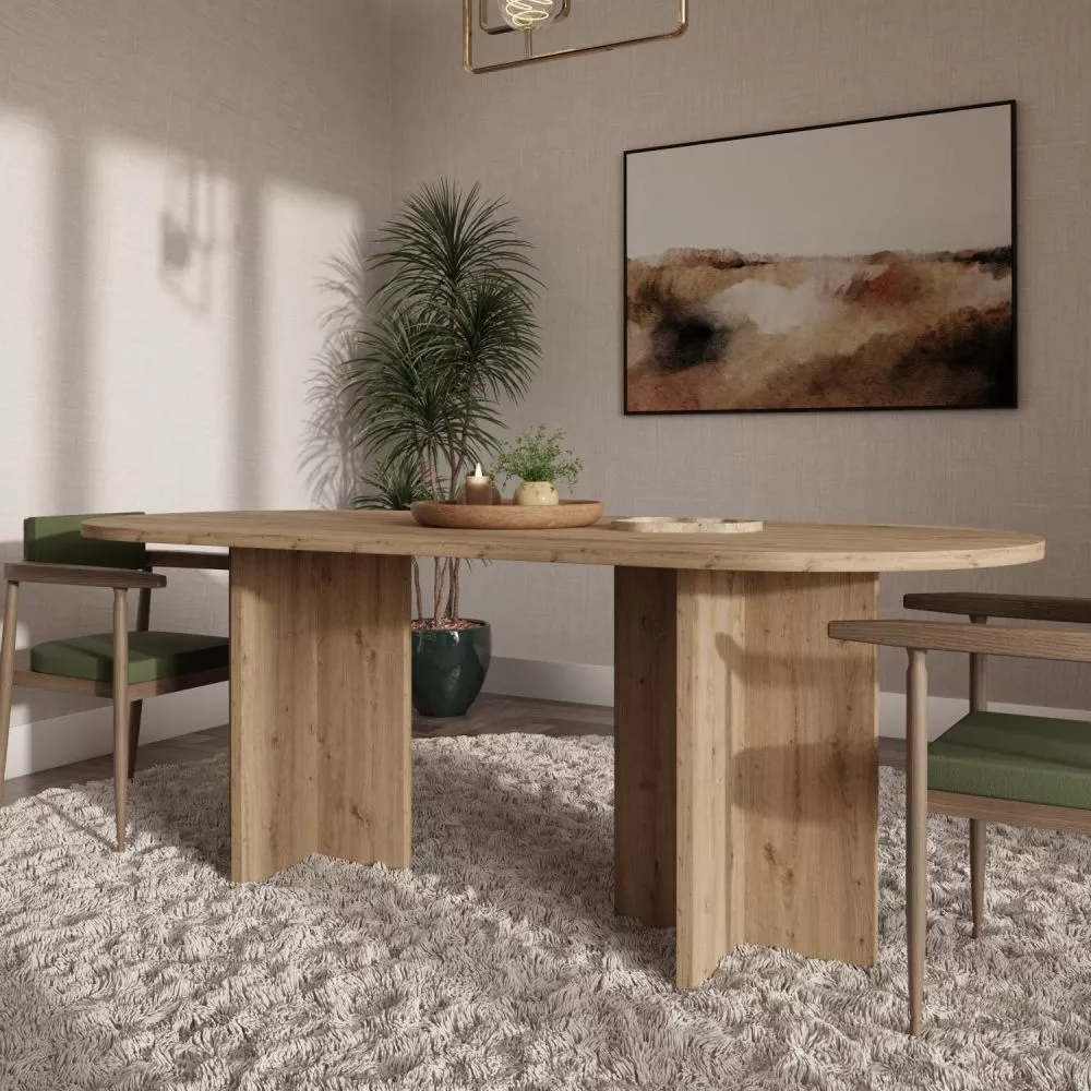 Galds Loen · Ozols artisan · 204 × 75 × 90 cm