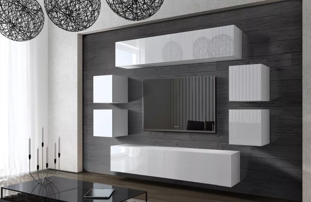 Sekcija Concept 42 · Balts · 240 × 35 × 184 cm