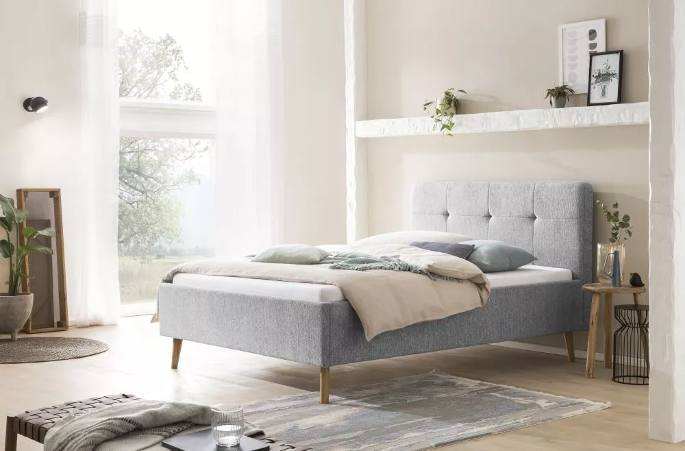 Gulta Smart Basic Standard Guļamvietas platums: 180 cm, Guļamvietas garums: 200 cm, · Pelēks · 189 × 214 × 110 cm