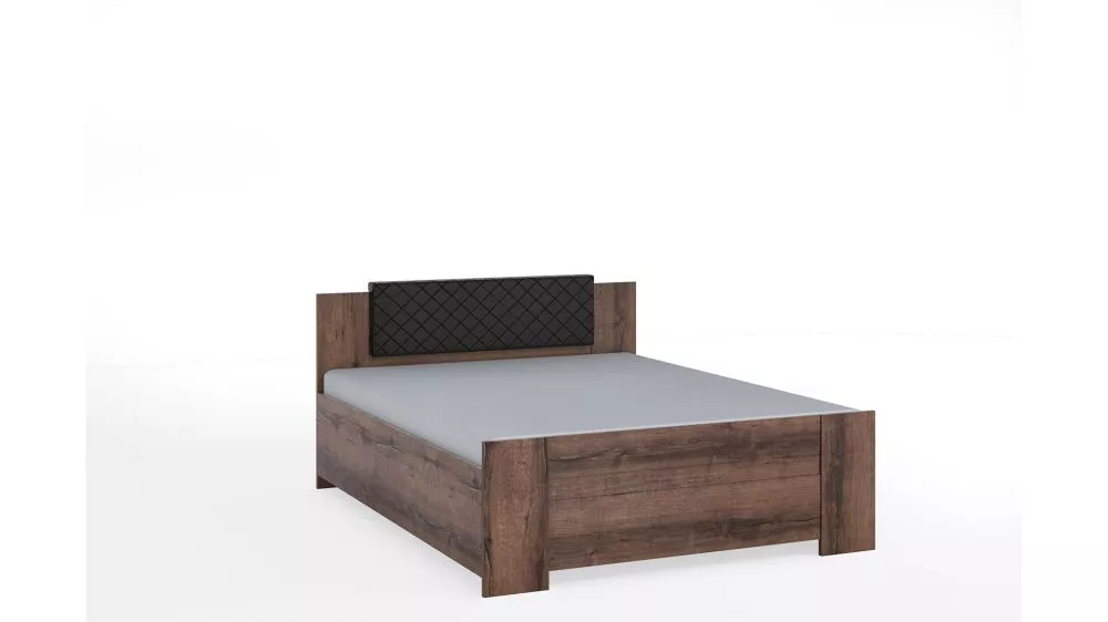 Gulta Bono BO-03 Premium ar stelāžu Guļamvietas platums: 160 cm, Korpusa krāsa: tumšais ozols, Guļamvietas garums: 200 c