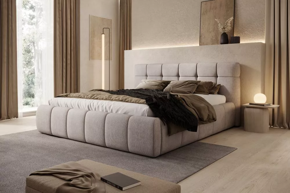 Gulta Melissa ar stelāžu Guļamvietas platums: 180 cm, Guļamvietas garums: 200 cm, stelāžas tips: metāla, · 211 × 230 × 1