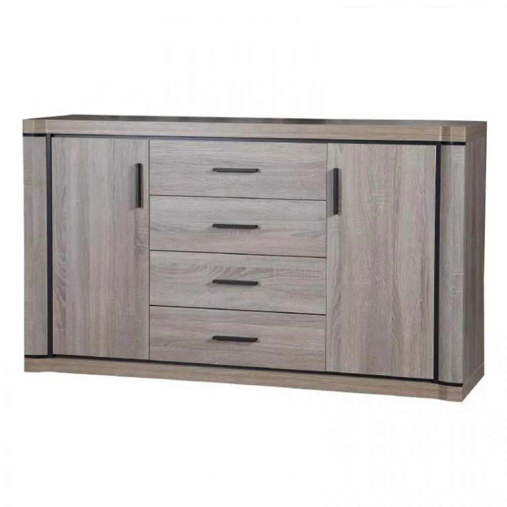 Kumode Dallas D1 · Trifeļu ozols · 157 × 43.5 × 91 cm