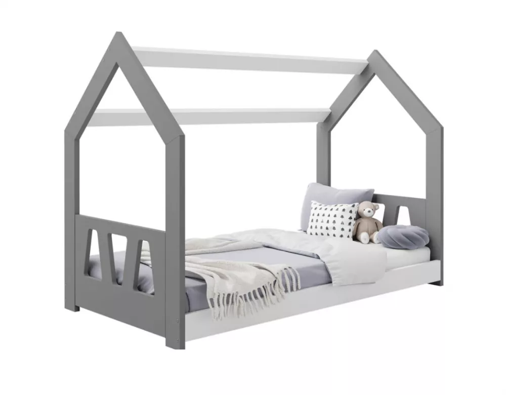 Bērnu gulta Domek D2-A ar stelāžu Guļamvietas platums: 80 cm, Guļamvietas garums: 160 cm, · 87 × 164 × 124 cm