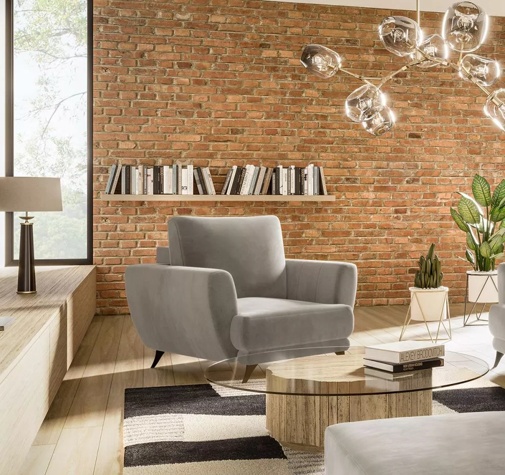 Mīksts krēsls Megis 1S Premium standard Sēdvietas dziļums: 60 cm, · Krēma · 102 × 94 × 87 cm
