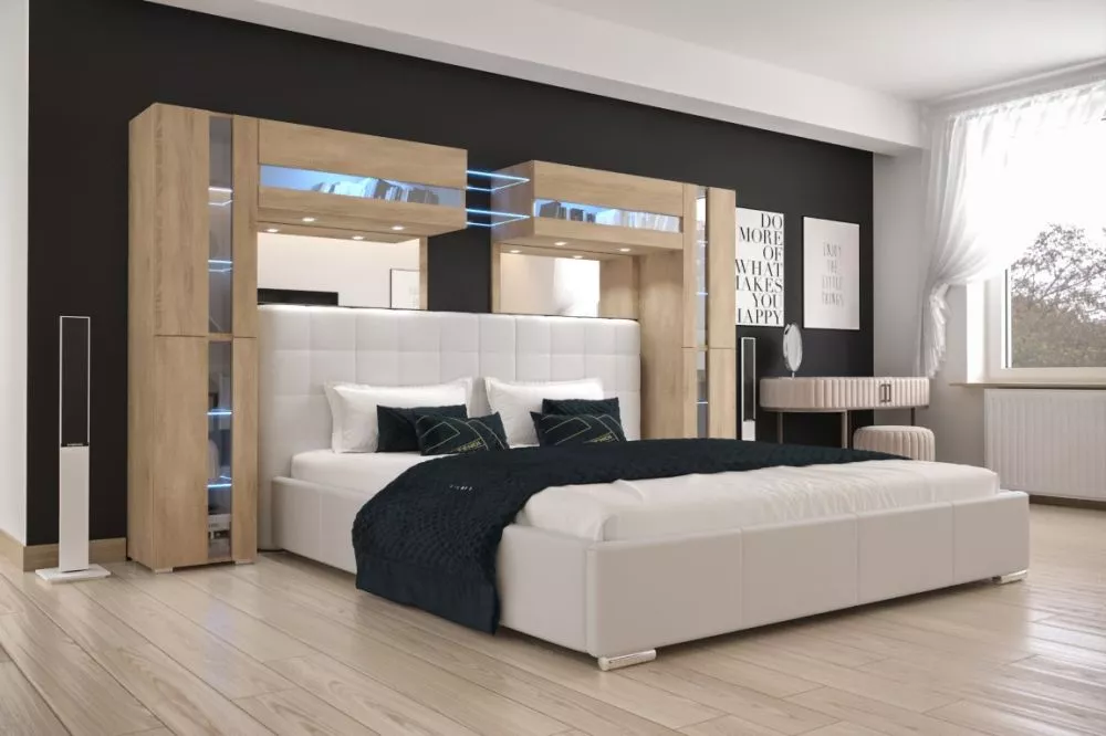 Sekcija Panama 14 ar LED · Ozols sonoma · 290.6 × 35 × 184 cm