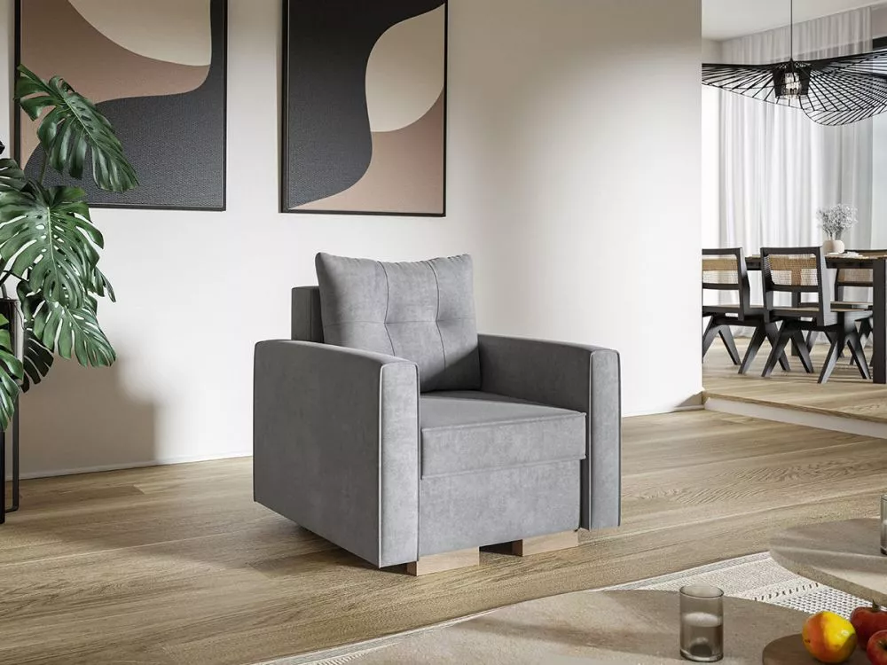 Mīksts krēsls Comfort 2 1S Standard Sēdvietas dziļums: 47 cm, · Pelēks · 80 × 90 × 86 cm