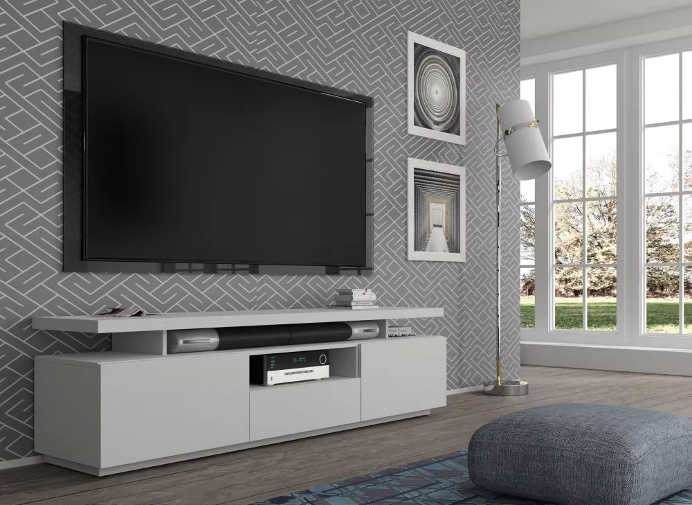 TV tumba Adam Modern · Balts · 180 × 42 × 51 cm
