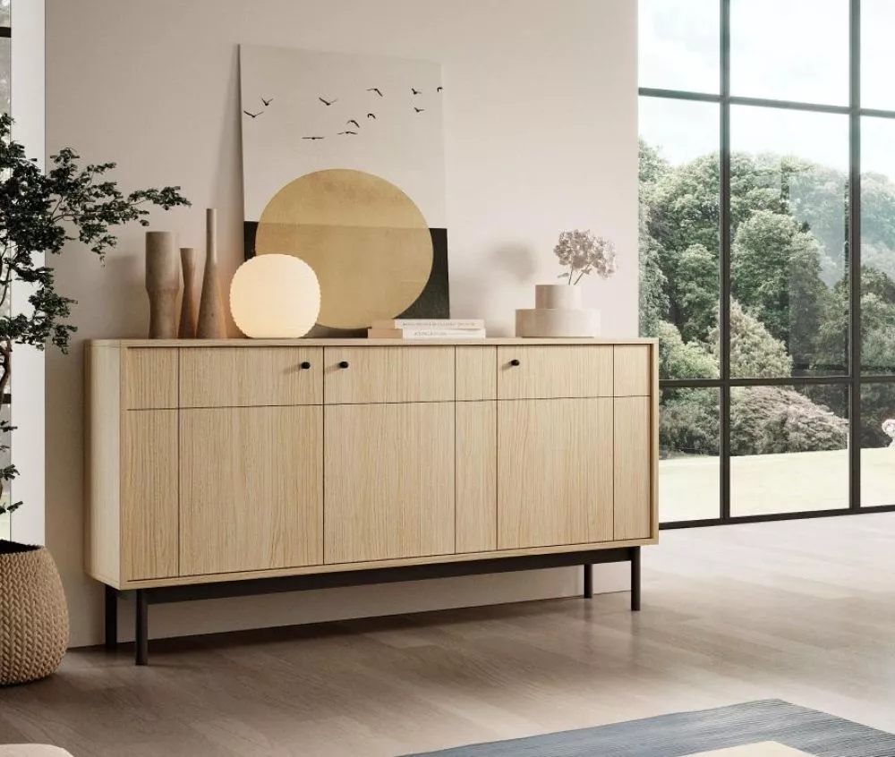 Kumode Japandi K154 · Ozols · 153.5 × 39 × 83.5 cm