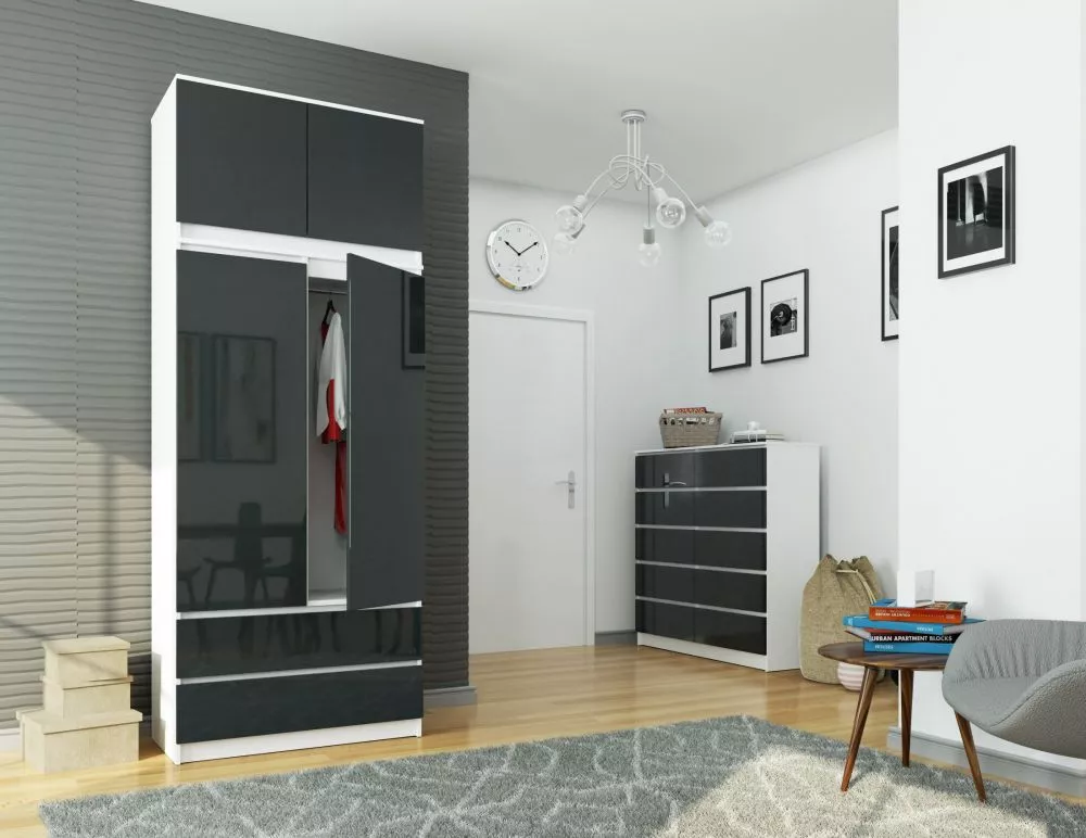 Skapis Star S90 N Gloss · 90 × 50 × 235 cm
