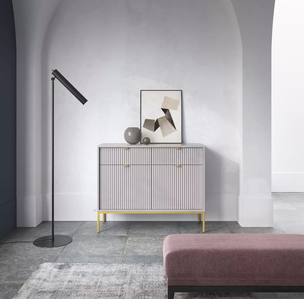 Kumode Nova Gold KSZ-104 · Pelēks · 104 × 39 × 83 cm