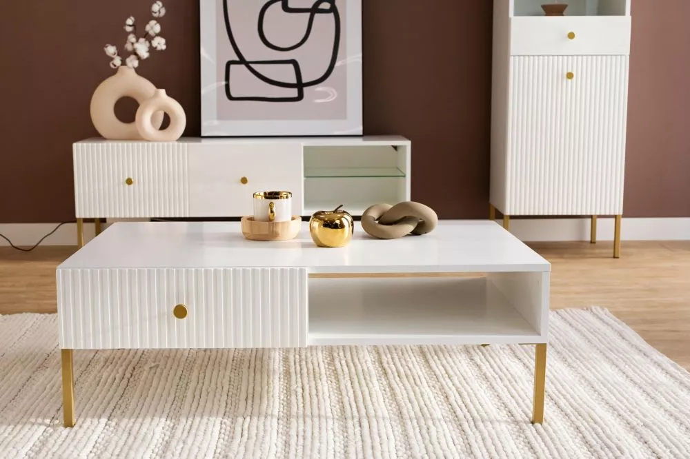 Žurnālgalds Viena L2S · Balts · 102 × 67 × 35 cm