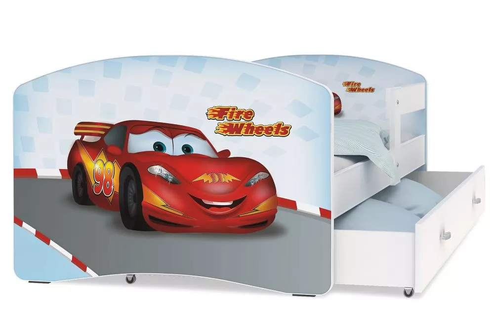 Bērnu gulta Lucky W43L ar stelāžu Guļamvietas platums: 80 cm, Guļamvietas garums: 160 cm, · 85 × 163 × 65 cm