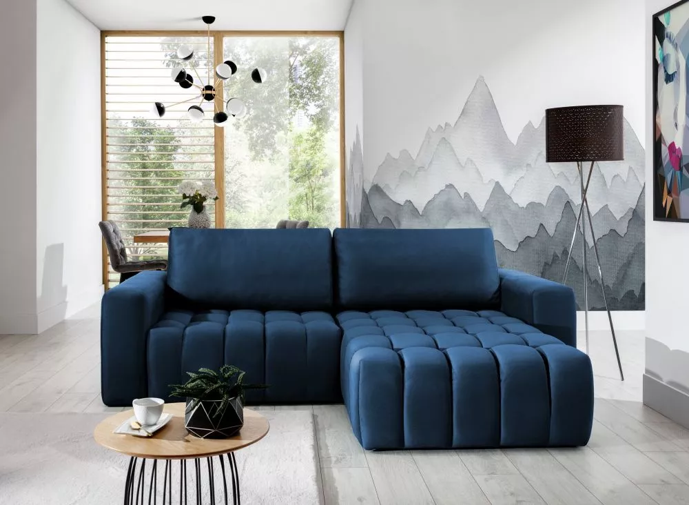 Dīvāns Bonett Premium Standard · Zils · 160 × 245 × 85 cm