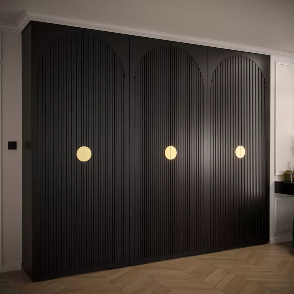 Skapis Manhattan Ryfel 1 · Melna · 300 × 47 × 236.7 cm