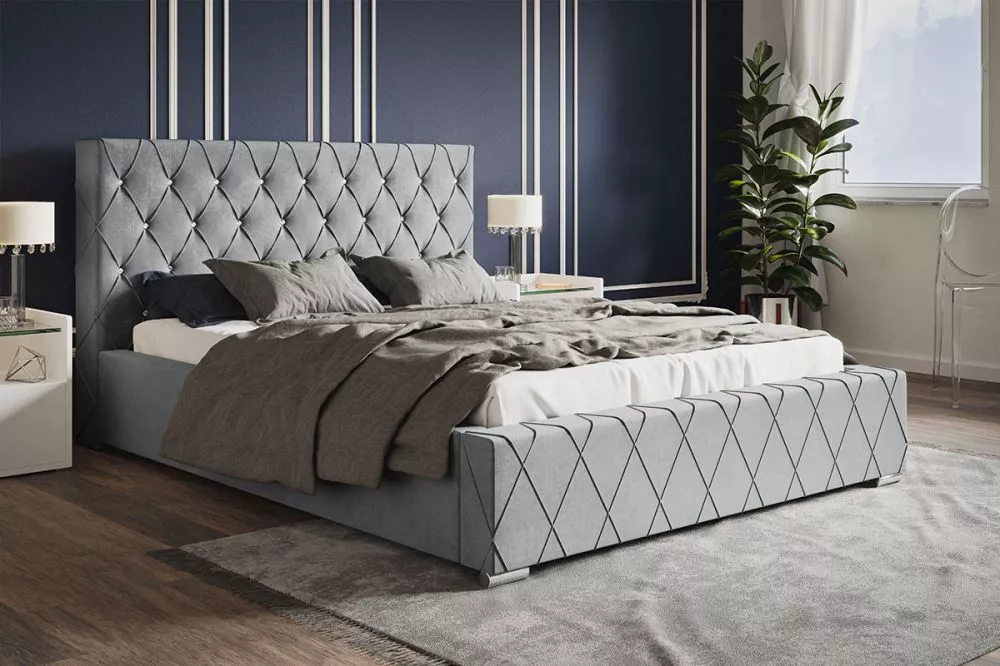 Gulta Bed 4 standard ar stelāžu Guļamvietas platums: 120 cm, Guļamvietas garums: 200 cm, stelāžas tips: koka, · Pelēks ·