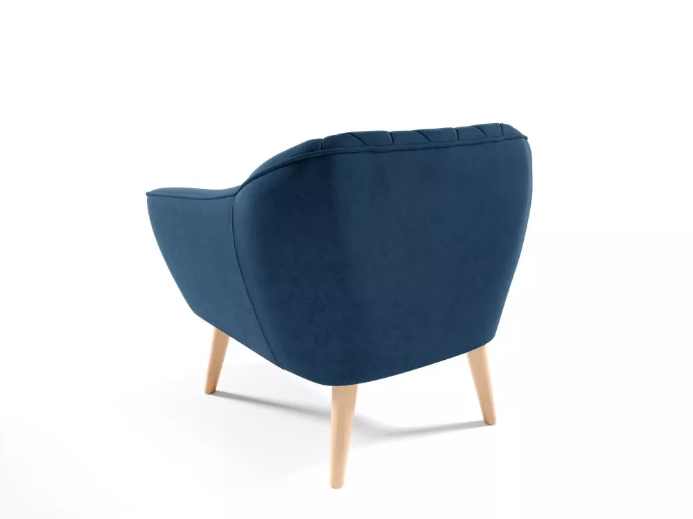 Mīksts krēsls Amelia typ 191 Standard Sēdvietas dziļums: 52 cm, · Zils · 80 × 74 × 75 cm