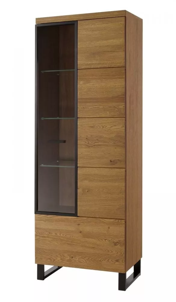 Sekcija Pratto R ar LED · Ozols rustikal · 67 × 42 × 198 cm