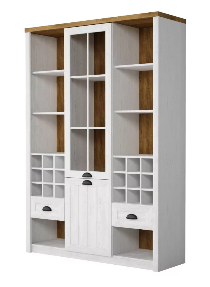 Sekcija Prowansja W2D2S Korpusa krāsa: balināta priede, · 140 × 43 × 198 cm
