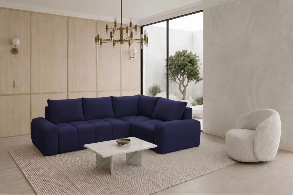 Dīvāns Marcelo 2 Standard · Zils · 185 × 257 × 83 cm