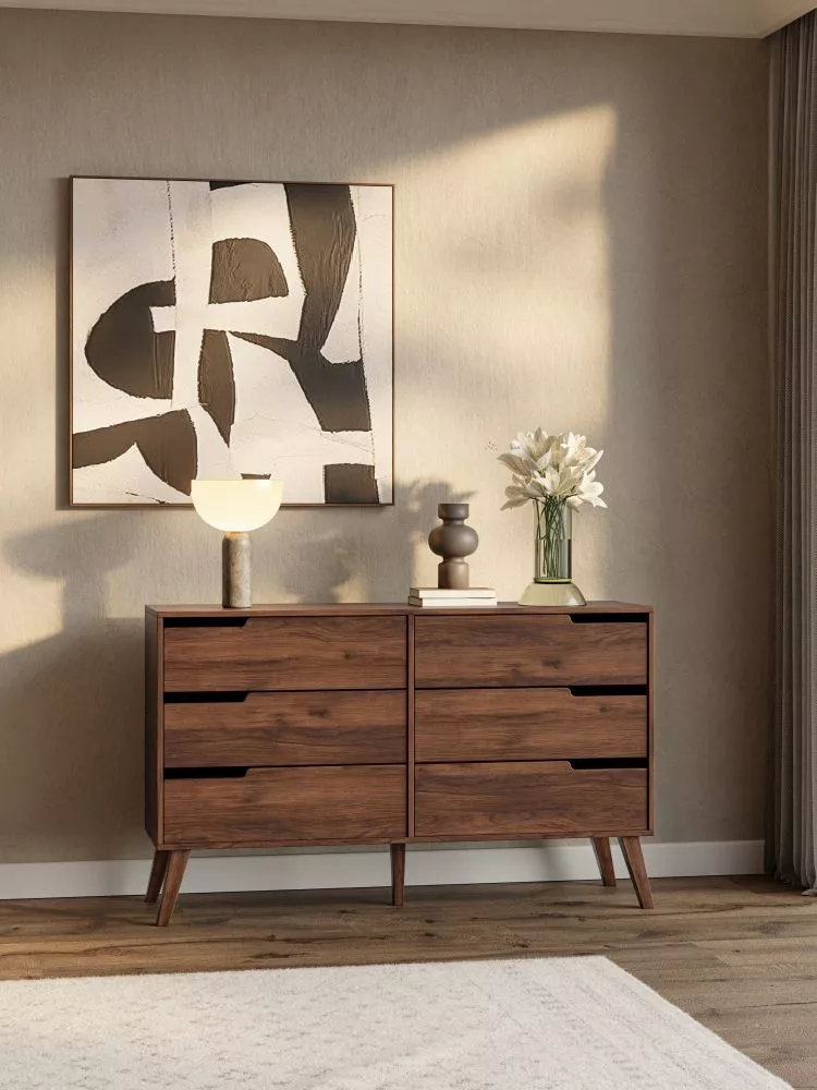 Kumode Nordelo K6S · Rieksts · 137 × 40 × 80 cm