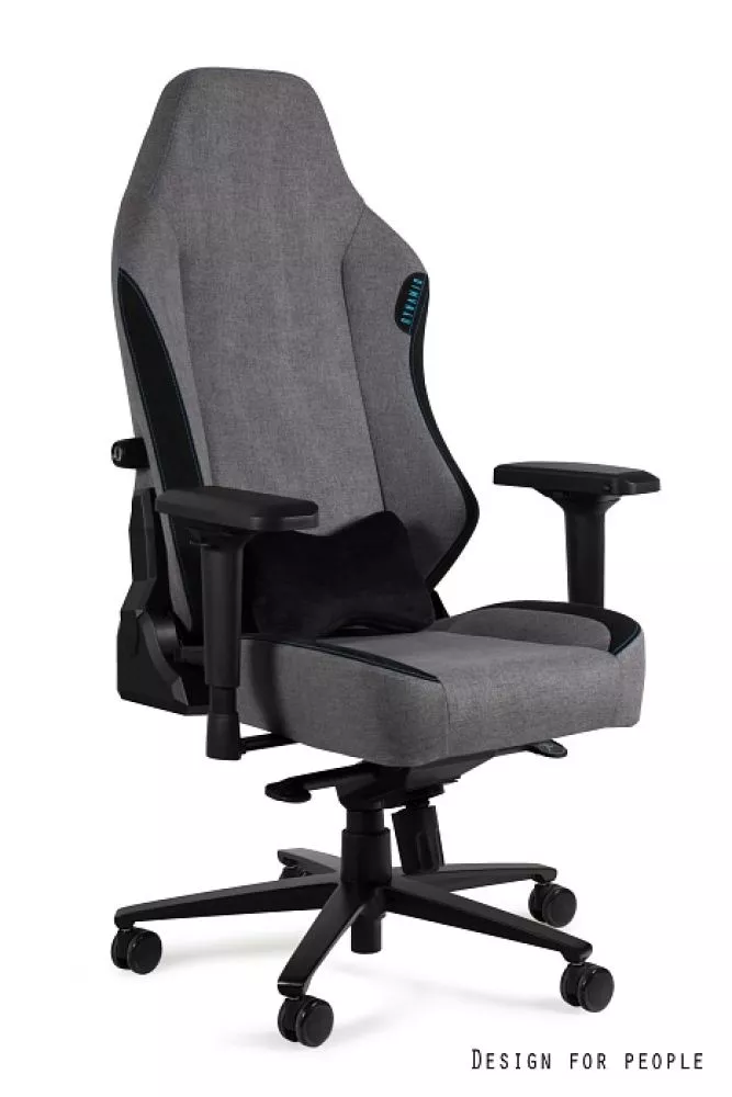 Datorkrēsls Dynamiq V19 Korpusa krāsa: pelēks, Elementu krāsa: melns, · 67 × 67 × 126 cm