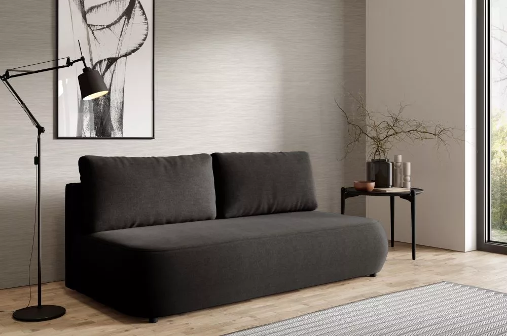 Dīvāns Avilla S standard · Melns · 106 × 210 × 82 cm