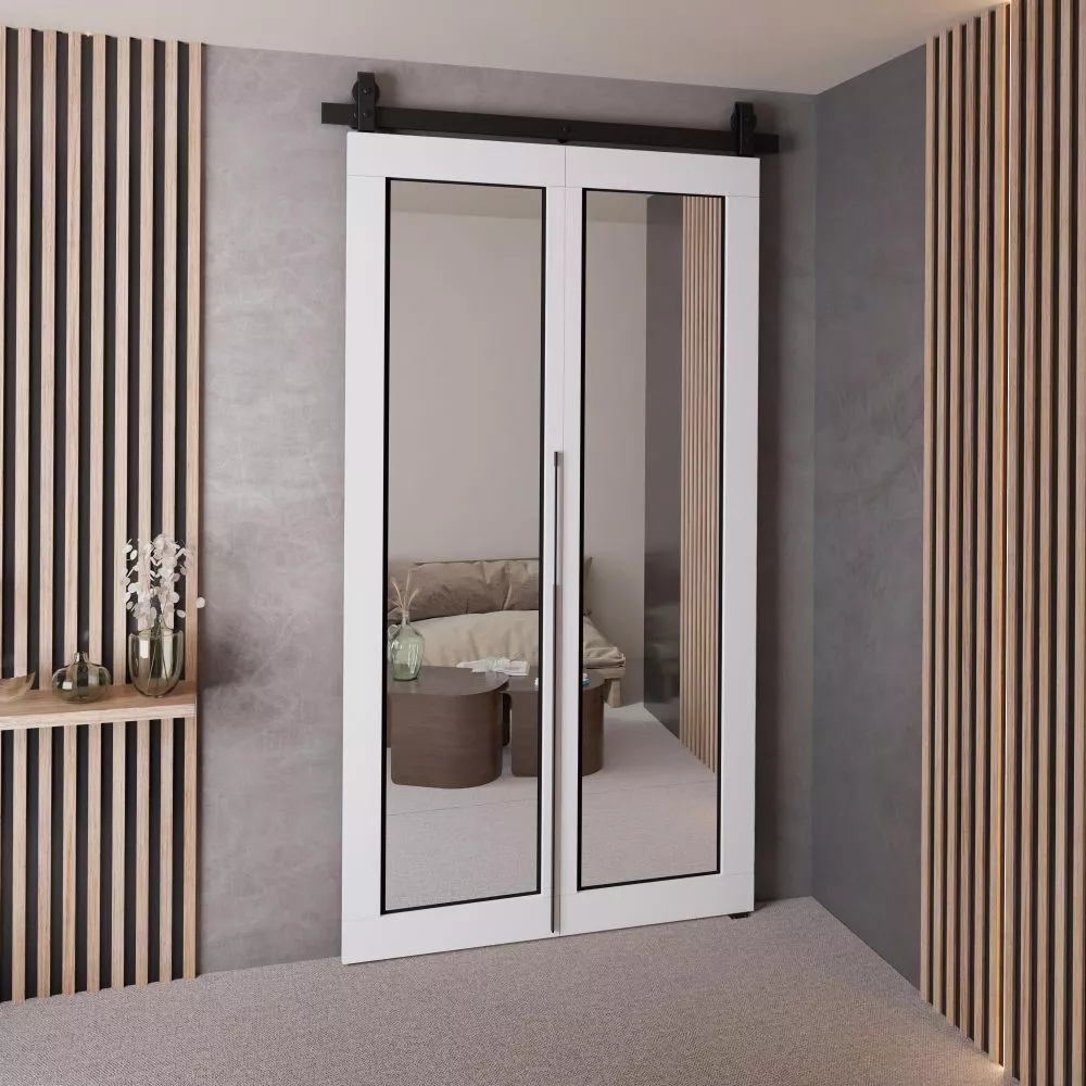Bīdāmās durvis Qudio Loft-7 · Balts · 86 × 205 cm
