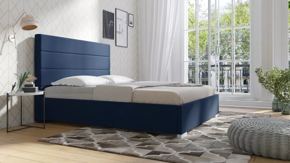 Gulta PK11 ar stelāžu Guļamvietas platums: 120 cm, Guļamvietas garums: 200 cm, stelāžas tips: metāla, · Zils · 138 × 222