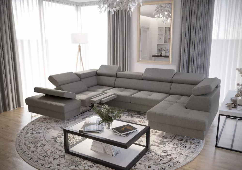 Dīvāns Galaxy Max 2 Relax standard · Pelēks · 215 × 350 × 74 cm