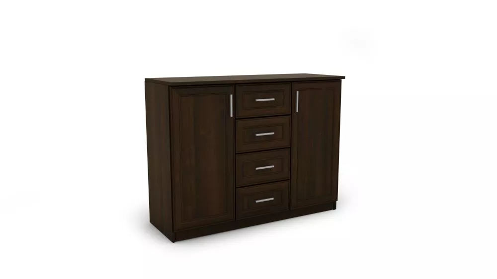 Kumode K 120 · Tumšais rieksts · 120 × 45 × 93 cm