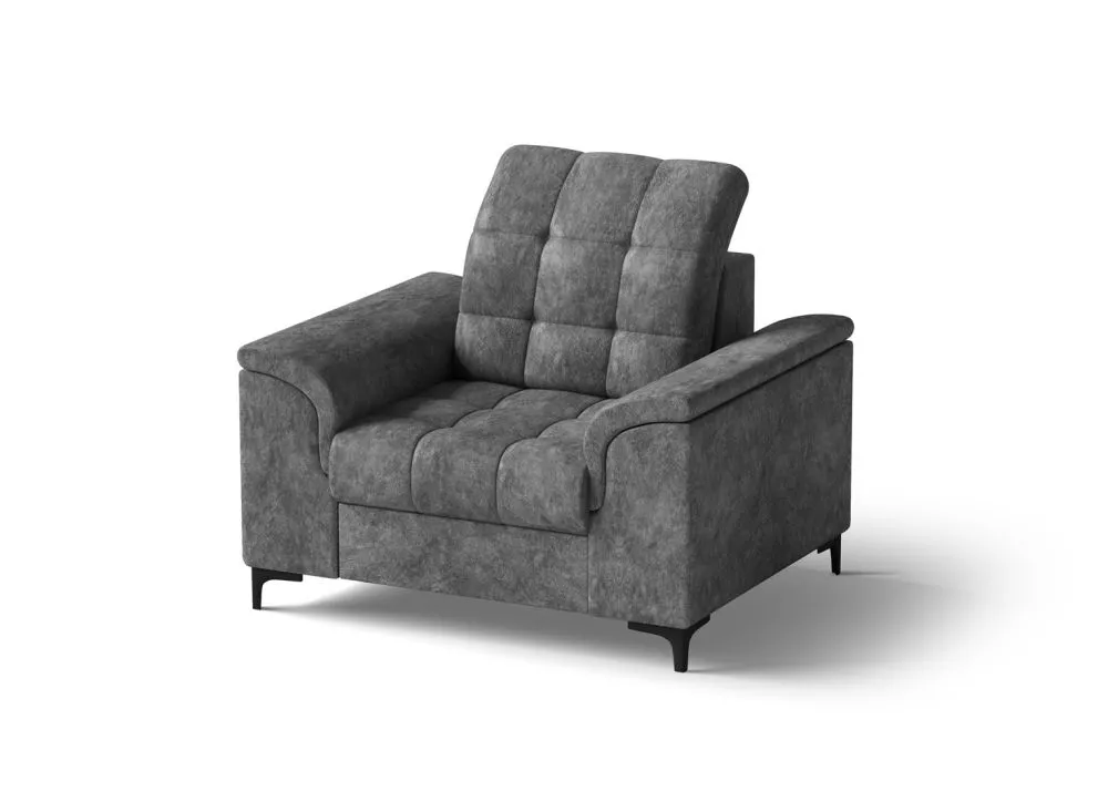 Mīksts krēsls Snap 1S Standard Sēdvietas dziļums: 57 cm, · Pelēks · 120 × 101 × 89 cm