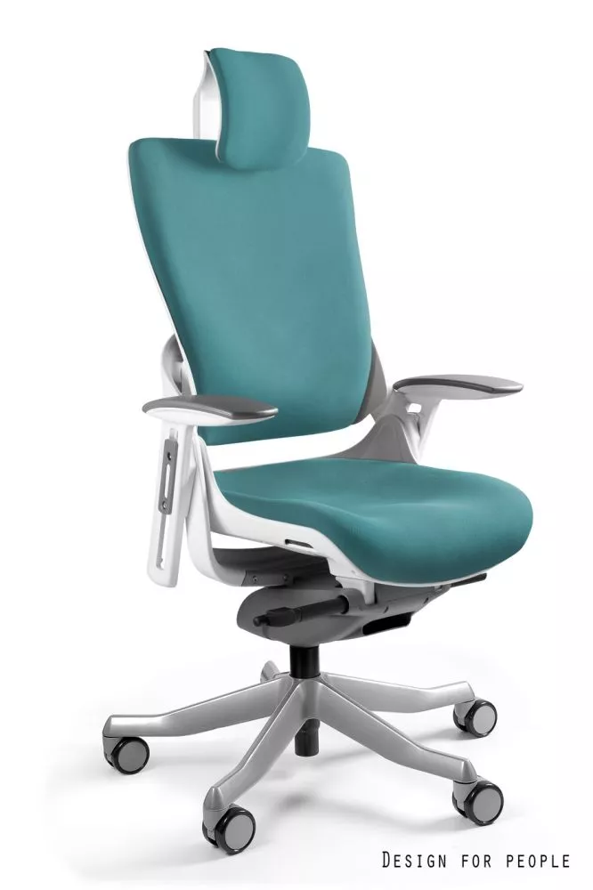 Datorkrēsls Wau 2 White T Sēdvietas platums: 47 cm, · Tirkīzs · 69 × 52 × 117 cm