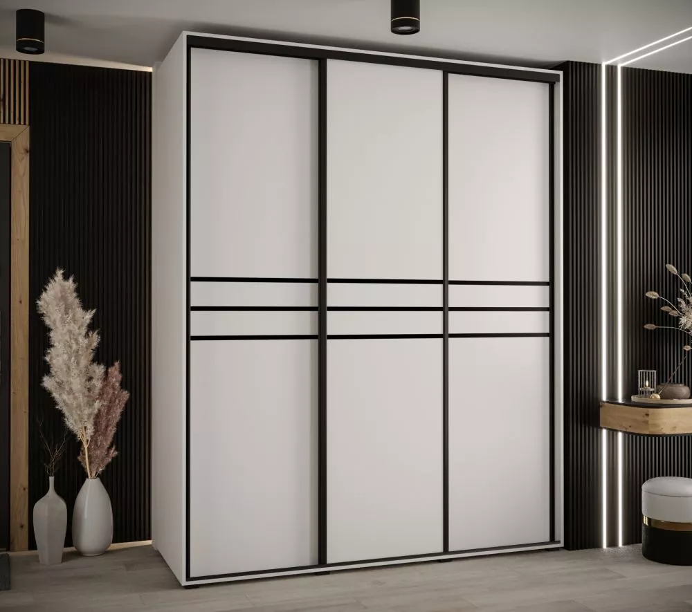 Skapis Cannes 10 · Balts · 190 × 60 × 205.2 cm