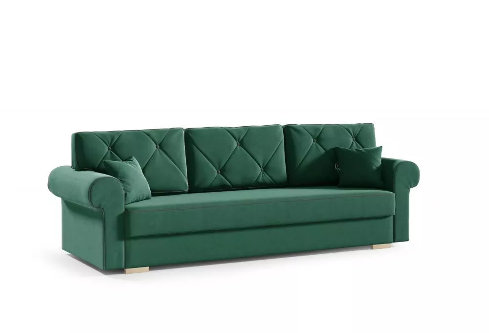 Dīvāns Chester standard · Zaļš · 85 × 237 × 90 cm