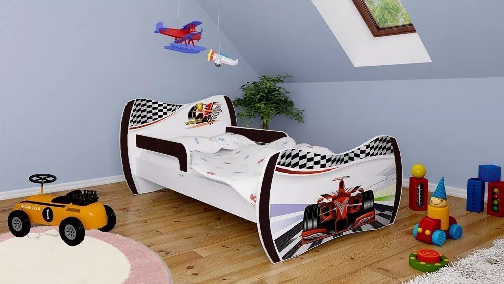 Bērnu gulta Dream L03 160x80 DM23 ar stelāžu Guļamvietas platums: 80 cm, Guļamvietas garums: 160 cm, · 104 × 164 × 71 cm