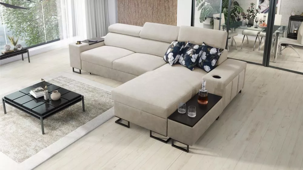 Dīvāns Melody 1 Maxi Premium Standard · Krēma · 182 × 291 × 84 cm