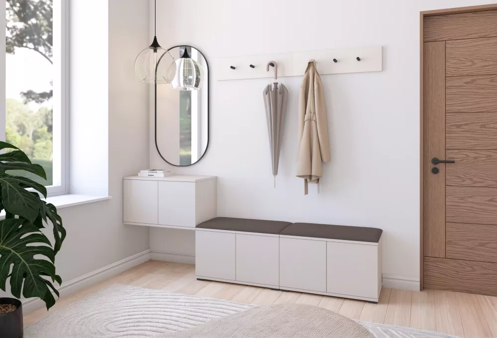 Apavu plaukts Bianco 8 Trinity Korpusa krāsa: kašmīra, · 140 × 40 cm