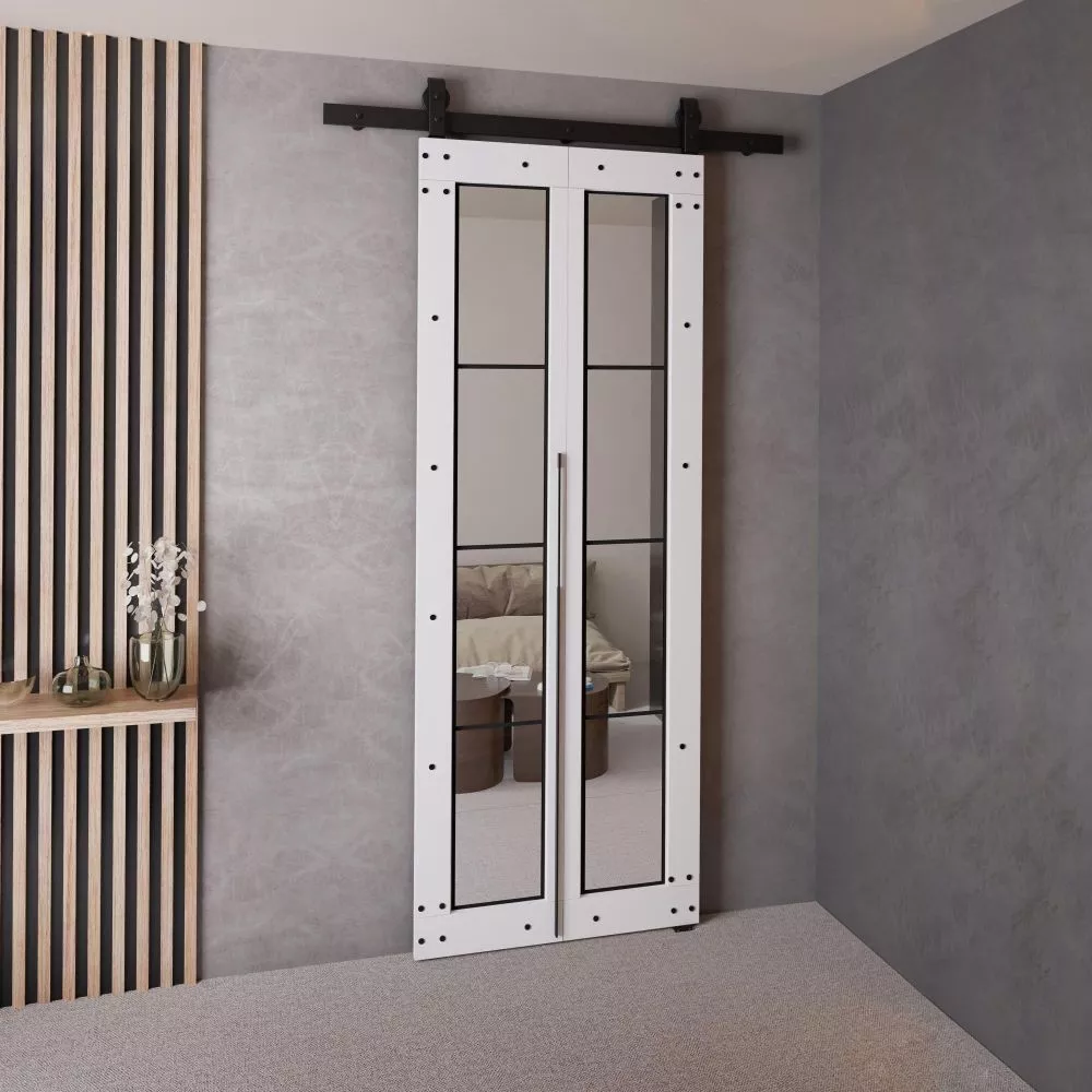 Bīdāmās durvis Qudio Loft-6 · Balts · 66 × 205 cm
