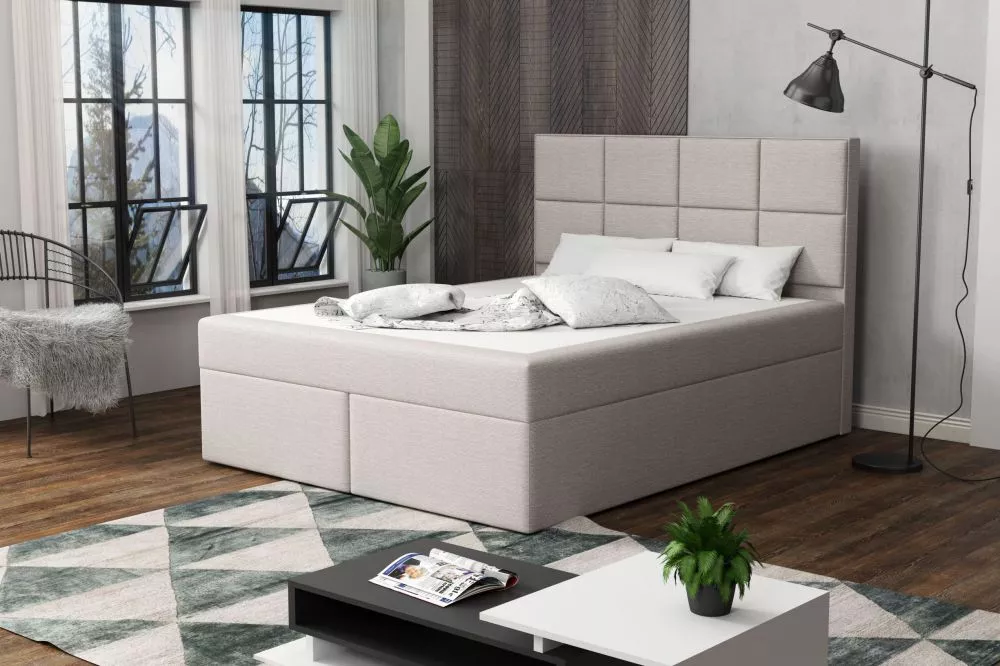Gulta Besso Premium Standard Guļamvietas platums: 140 cm, Guļamvietas garums: 200 cm, · Gaišais krēms · 142 × 210 × 120 