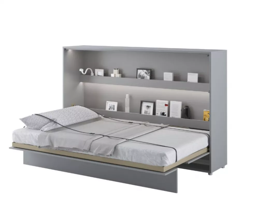Gulta Basic Concept Horizontal LED ar stelāžu Guļamvietas platums: 120 cm, Guļamvietas garums: 200 cm, stelāžas tips: ko