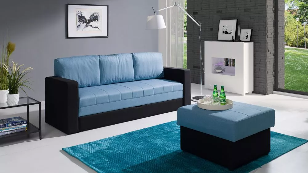 Dīvāns Calabrini Sofa Standard · Gaiši zils · 75 × 222 × 86 cm